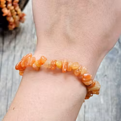 Orange Aventurin, chipsarmband