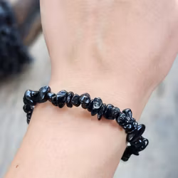 Svart Spinell, chipsarmband