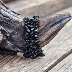 Svart Spinell, chipsarmband