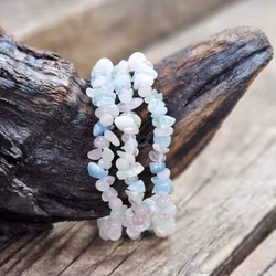 Morganit (Beryll mix), chipsarmband