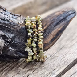 Grön Granat, chipsarmband