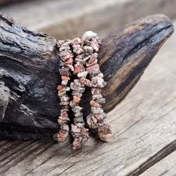 Leopardjaspis, chipsarmband