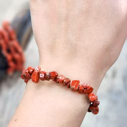 Röd Jaspis, chipsarmband