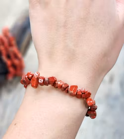 Röd Jaspis, chipsarmband