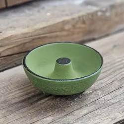 Iwachu trippel rökelsehållare, gjutjärn grön