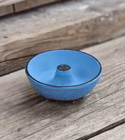 Iwachu trippel rökelsehållare, gjutjärn ljusblå