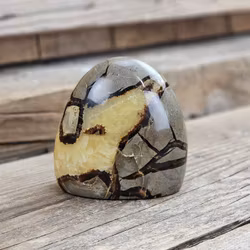 Septarian (Draksten), polerad kristall stående friform #3