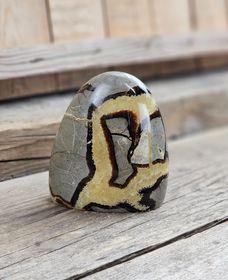 Septarian (Draksten), polerad kristall stående friform #13