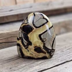Septarian (Draksten), polerad kristall stående friform #14