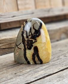 Septarian (Draksten), polerad kristall stående friform #16
