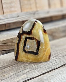 Septarian (Draksten), polerad kristall stående friform #19
