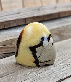 Septarian (Draksten), polerad kristall stående friform #25