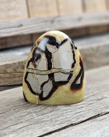 Septarian (Draksten), polerad kristall stående friform #26