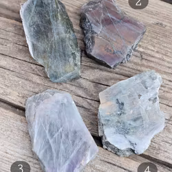 Sunset Labradorit, XL halvpolerad skiva #1-4