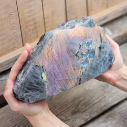 Lila Labradorit (Sunset Labradorit) halvpolerad XL #2