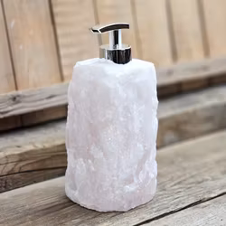 Rosenkvarts tvålpump silver #1