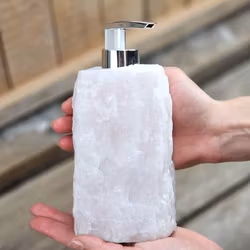 Rosenkvarts tvålpump silver #1