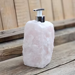 Rosenkvarts tvålpump silver #7