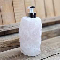 Rosenkvarts tvålpump silver #9