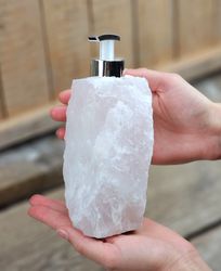 Rosenkvarts tvålpump silver #9