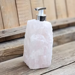 Rosenkvarts tvålpump silver #10