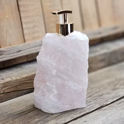 Rosenkvarts tvålpump guld #13