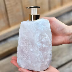 Rosenkvarts tvålpump guld #16