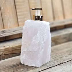 Rosenkvarts tvålpump guld #17