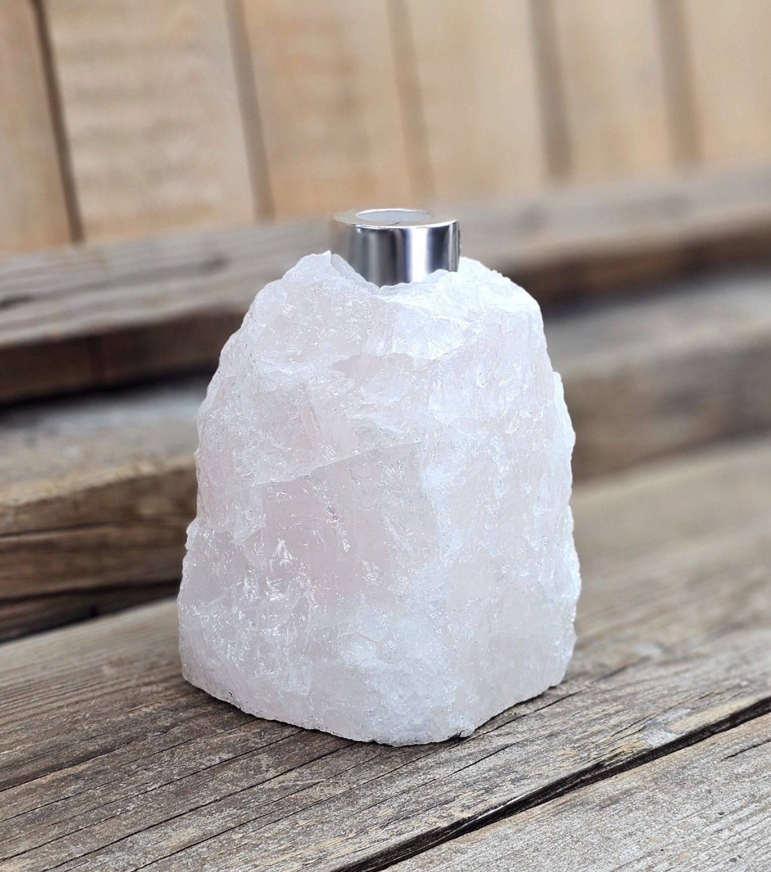 Rosenkvarts diffuser silver