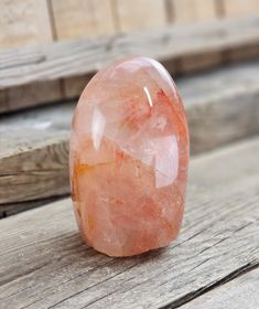 Hematoidkvarts (Röd Golden Healer), polerad kristall stående friform #4