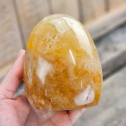 Golden Healer, polerad kristall stående friform #2