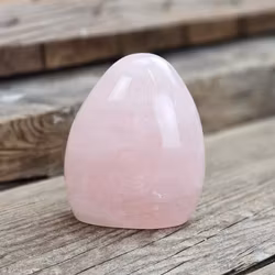 Rosenkvarts, polerad kristall stående friform #3