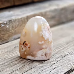 Blomsteragat, polerad kristall stående friform #7