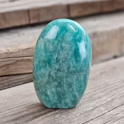 Amazonit, polerad kristall stående friform #16