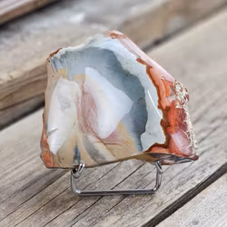 Polykromjaspis, halvpolerad friform #2