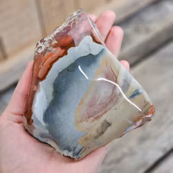 Polykromjaspis, halvpolerad friform #2