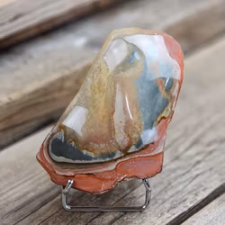 Polykromjaspis, halvpolerad friform #4