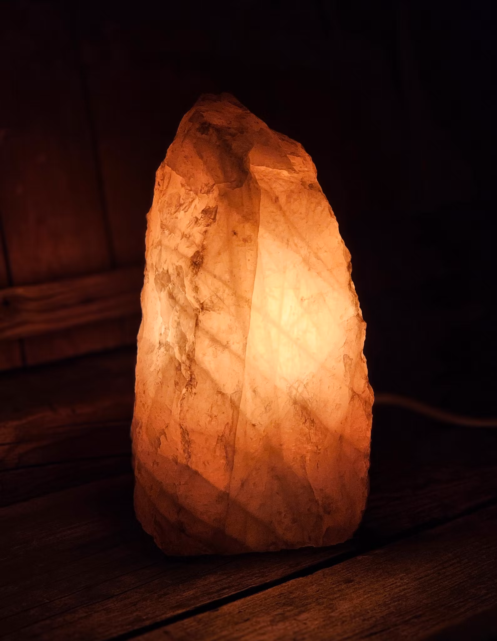 Rosenkvarts rå, lampa #6