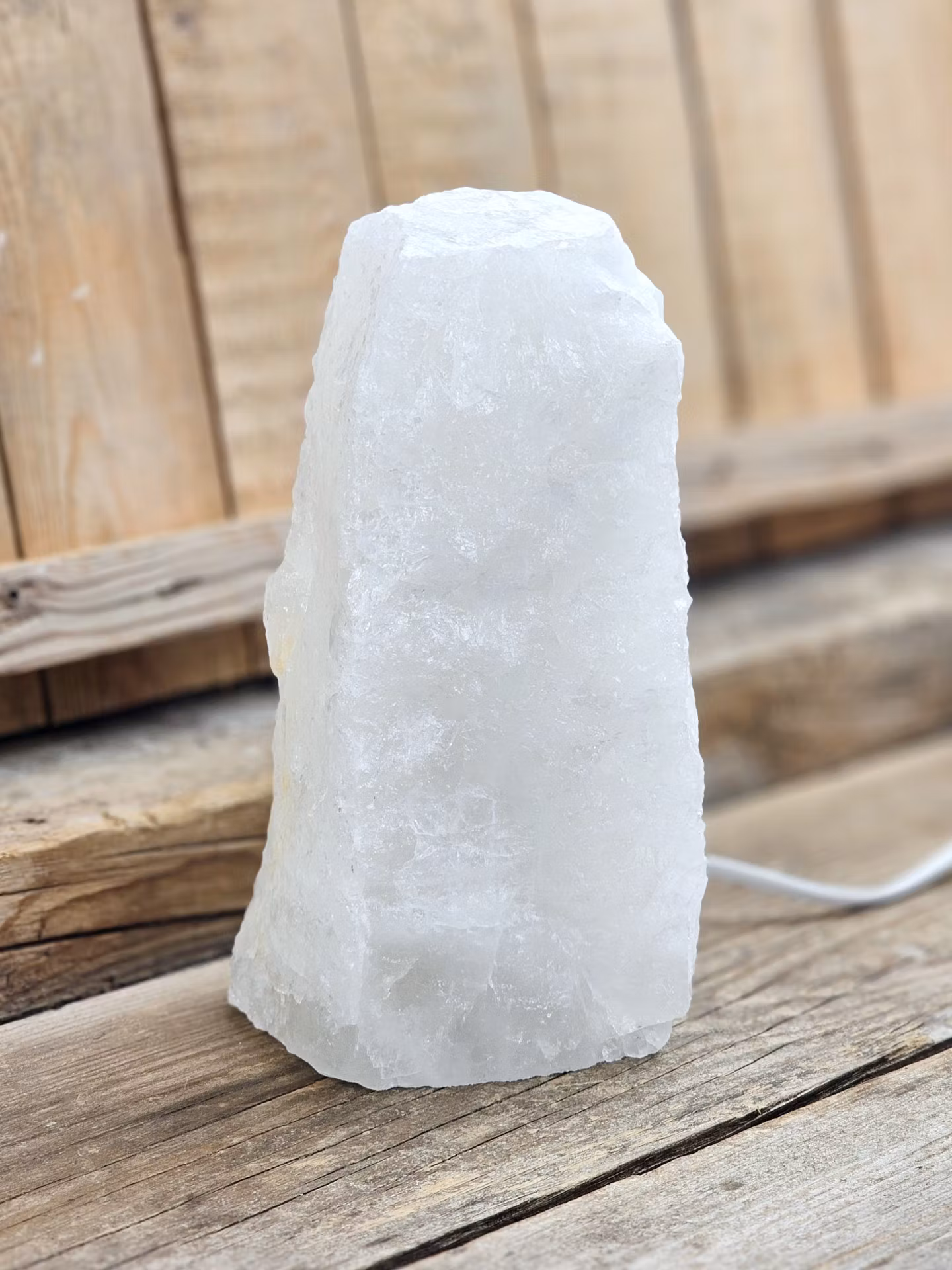 Bergkristall rå, lampa