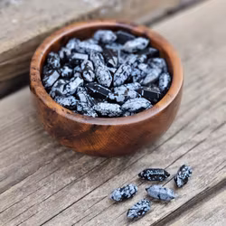 Snöflingeobsidian, dubbelterminerad spets