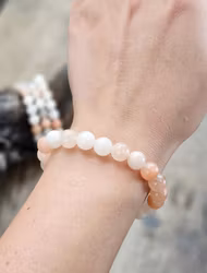 Pastell Aventurin, armband 8mm runda pärlor