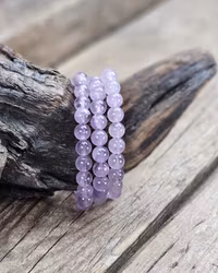 Lavendel Ametist, armband 8mm runda pärlor