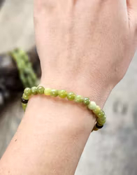 Nefrit Jade extra, armband 6mm runda pärlor