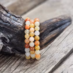 Honungsjade mix, armband 8mm runda pärlor