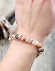 Månsten mix extra, chipsarmband