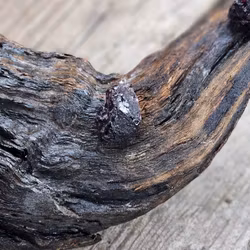 Granat, rå silverpläterat hänge