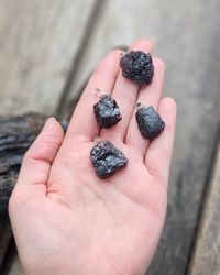Granat, rå silverpläterat hänge