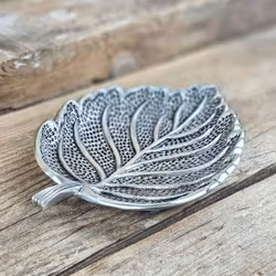 Rökelsehållare i metall, stort blad