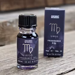 Stjärnteckenolja Jungfrun (Virgo) - Zodiak aromaolja med glitter, 10 ml