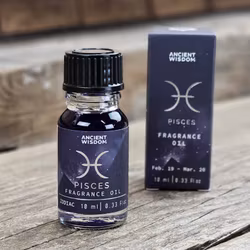 Stjärnteckenolja Fiskarna (Pisces) – Zodiak aromaolja med glitter, 10 ml